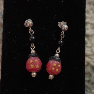 “Ladybug” Beaded Earrings